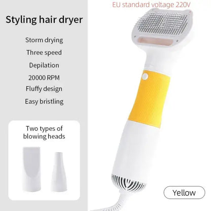 3-in-1 Pet Dryer & Comb Brush