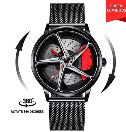 Men's Sports Car Wheel Watch