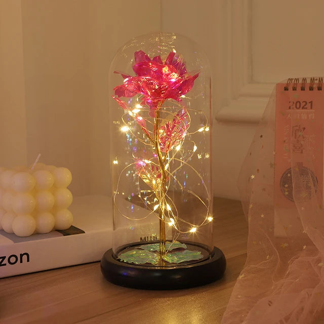 Valentine's Day LED Light Beauty And The Beast Rose